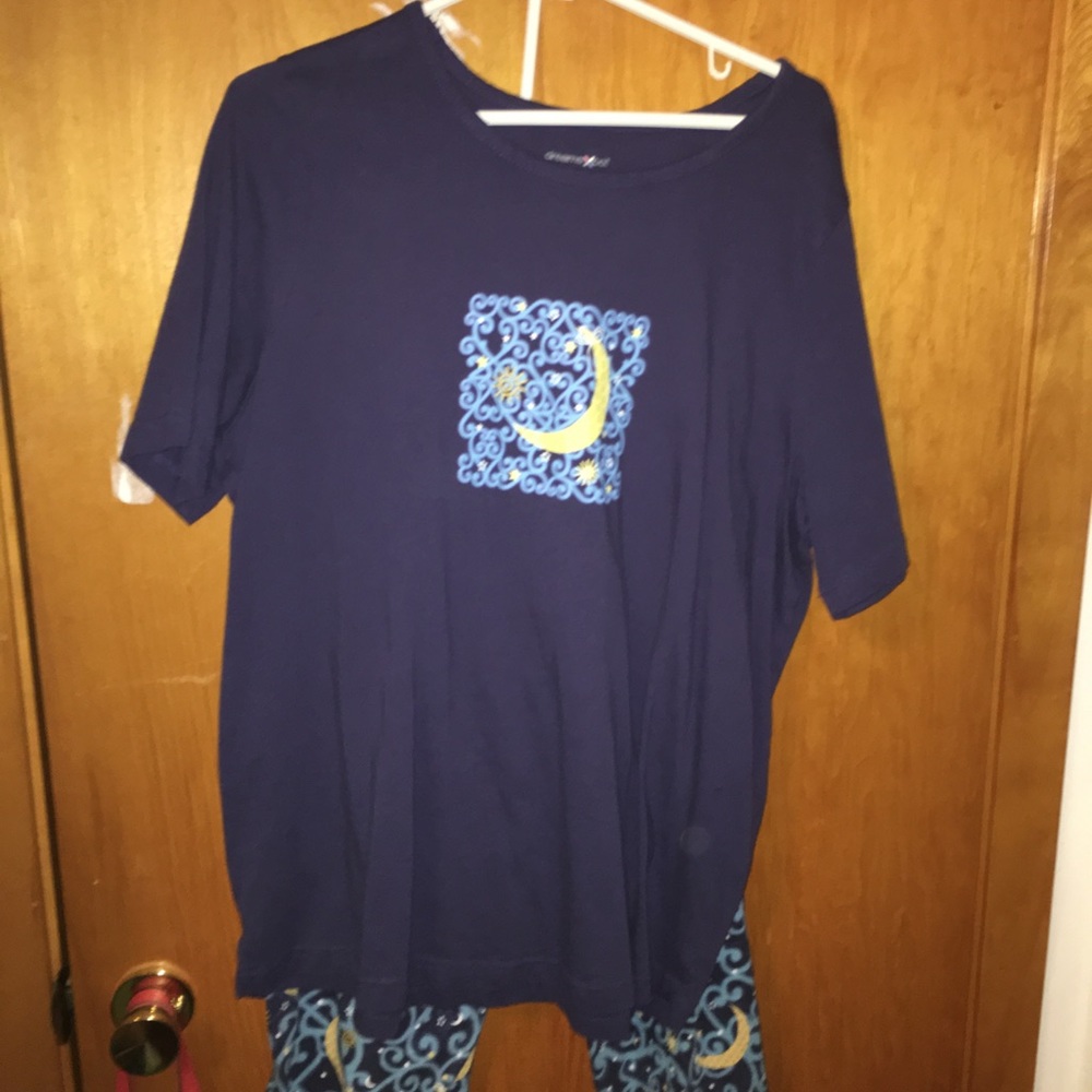 Pajama shirt and pants set. Never been worn